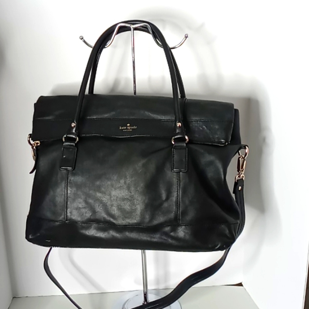 Kate Spade -Freemont Place -Carmen -Leather Tote/ Shoulder/ Travel Bag - Black